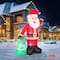 8ft. Inflatable Christmas Santa with Warm White LED Lights